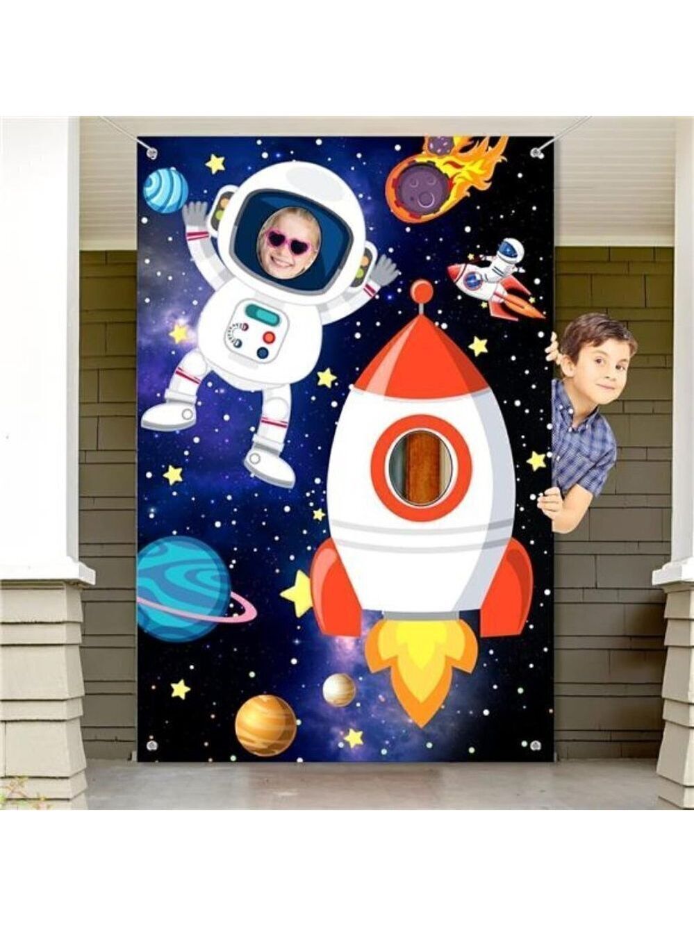 Space Birthday Decorations Party Supplies Space Photo Prop Space Backdrop Banner